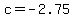 +c=+-2.75