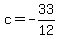 +c=+-33%2F12