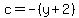 +c=-%28y%2B2%29