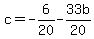+c=-+6%2F20+++-+33b%2F20