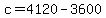 +c=4120-3600+