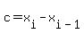 +c=x%5Bi%5D-x%5Bi-1%5D+