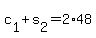 +c%5B1%5D+%2B+s%5B2%5D+=+2%2A48+