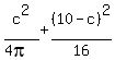 +c%5E2%2F%284pi%29+%2B+%2810-c%29%5E2%2F16+