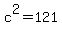 +c%5E2+=+121+