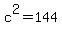 +c%5E2+=+144+