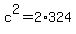 +c%5E2+=+2%2A324+