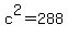 +c%5E2+=+288+