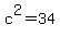+c%5E2+=+34+