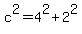 +c%5E2+=+4%5E2+%2B+2%5E2+