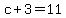 +c+%2B+3+=+11+