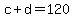 +c+%2B+d+=+120+