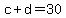 +c+%2B+d+=+30+