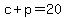 +c+%2B+p+=+20+
