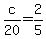 +c+%2F+20+=+2%2F5+