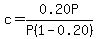 +c+=+0.20P%2FP%281-0.20%29+