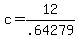 +c+=+12+%2F+.64279+