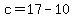 +c+=+17+-+10+