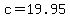 +c+=+19.95+