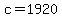 +c+=+1920+