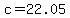 +c+=+22.05+