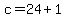 +c+=+24+%2B+1+