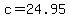 +c+=+24.95+