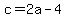 +c+=+2a+-+4+