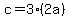 +c+=+3%2A%282a%29+