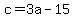 +c+=+3a+-+15+