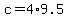 +c+=+4%2A9.5+