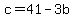 +c+=+41-3b