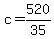 +c+=+520%2F35+