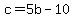 +c+=+5b+-+10+