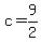+c+=+9%2F2