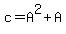 +c+=+A%5E2+%2B+A+