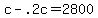 +c+-+.2c+=+2800+