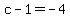 +c+-+1+=+-4+