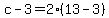 +c+-+3+=+2%2A%2813+-+3%29+