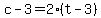 +c+-+3+=+2%2A%28t+-+3%29+