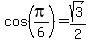 +cos%28+pi%2F6+%29+=+sqrt%283%29%2F2+