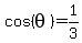 +cos%28+theta%29+=1%2F3