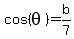 +cos%28+theta+%29+=+b%2F7+