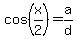 +cos%28x%2F2%29+=+a%2Fd+