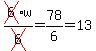 +cross%286%29w%2Fcross%286%29+=+78%2F6+=+13+