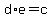 +d%2Ae+=+c+