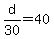 +d%2F30+=+40+