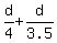 +d%2F4+%2B+d%2F3.5+