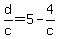 +d%2Fc+=+5+-+4%2Fc+