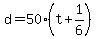 +d=50%28t%2B1%2F6%29